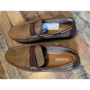 Aston Marc Men's  Penny Loafers Casual Shoes Levan 01 Tan Size 12